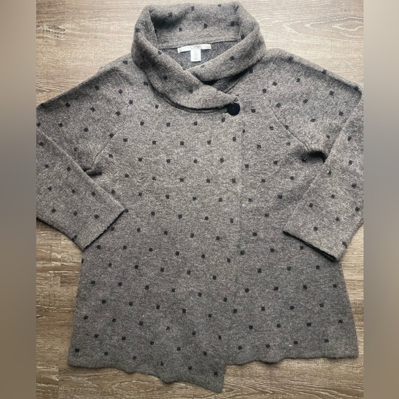 Max Studio Cardigan Sweater Grey Wool Blend Size 1X - Picture 2 of 5